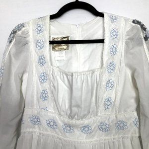 Gunne Sax Ivory Lace Tiered Maxi Dress Size 11 / S Bridal Prairie Cottagecore